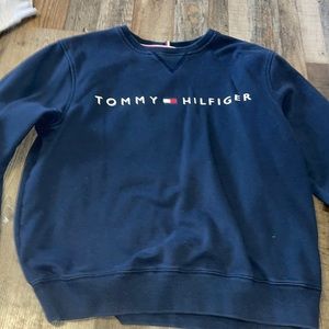 navy blue men crew neck